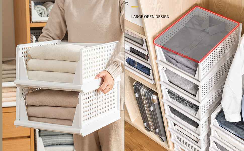 FoldNest™ Deluxe Foldable Closet Organizer (Pack of 5)