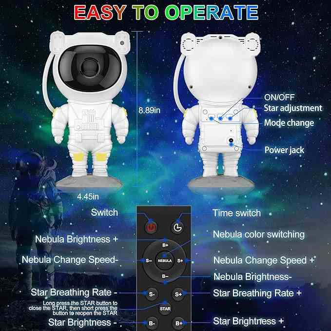 AstroGlow Pro Light Projector- with Remote Control and Timer for Adults & kids
