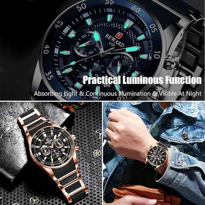 Reward Waterproof Sports Military Chronograph™ Pro Quartz WristWatch