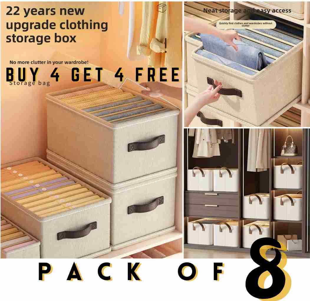 FoldNest™ Deluxe Foldable Closet Organizer (Pack of 8)