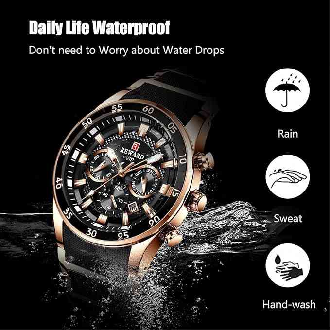 Reward Waterproof Sports Military Chronograph™ Pro Quartz WristWatch