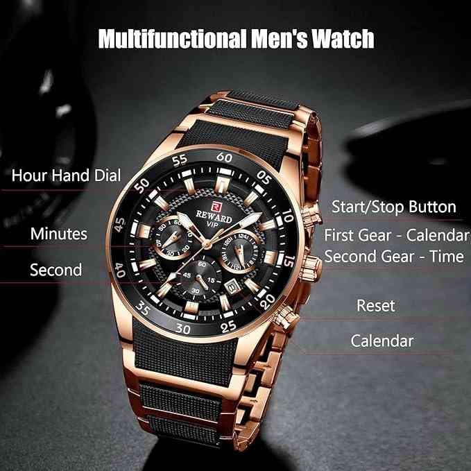 Reward Waterproof Sports Military Chronograph™ Pro Quartz WristWatch