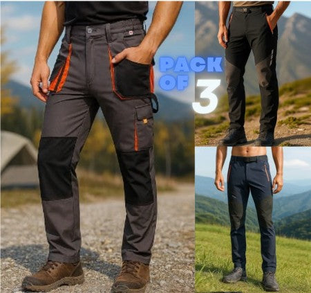 2-in-1 Utility| Hiking Active Pants  - Pack of 3
